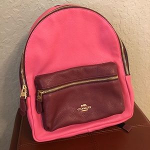 Pink/Burgundy Coach Backpack (NEW)